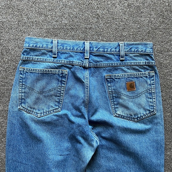 Carhartt B17 DST Relaxed Fit Denim Jeans Mens 36x30 (fits 34x29) Mid Wash Blue - Picture 6 of 13